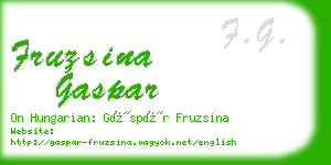 fruzsina gaspar business card